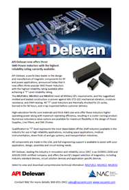 API Delevan offers SMD Power Inductors with Highest Reliability Rating - T
